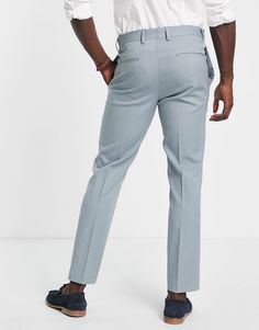 Pants & Chinos by River Island Suit yourself Regular rise Belt loops Functional pockets Slim fit Costume Bleu, New River, Suit Pants, Trouser Suits, Chinos Pants, Blue Fashion, Suits You, River Island, Asos