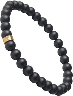 PRICES MAY VARY. ☑️ INTRODUCING THE FORGE & FOUNDRY GENUINE ONYX BEADED BRACELET - "ANDALUS" - This designer bracelet is made from solid carved onyx with a matte finish. A custom designed, polished 18k gold-plated signature bead sits on one side of the bracelet. Each bead is 6mm in diameter and connected by a high strength elasticated cord, to provide the perfect fit. ☑️ POLISHED 18K GOLD-PLATED SIGNATURE BEAD - At Forge & Foundry we use only the highest quality 316L grade stainless steel. Far m Designer Bracelet, Onyx Bracelet, Forged Steel, Onyx Bead, Polished Stainless Steel, Black Solid, Bracelet Designs, Gold Plating, Beaded Bracelet