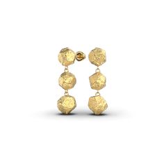 Elegant and timeless, our Oltremare Gioielli 14k or 18k gold dangle earrings feature 3 exquisite beads, exuding Italian craftsmanship. At a captivating 25mm length, these earrings offer a delicate yet impactful addition to your style. Discover the allure of Italian design with these small bead earrings. 14k or 18k gold 6 mm large 25 mm length made in Italy Italian Engagement Ring, Italian Gold Earrings, Rock Texture, Italian Gold Jewelry, Bead Drop Earrings, Bead Dangle Earrings, Gold Dangle Earrings, Italian Craftsmanship, Italian Jewelry