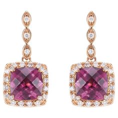 Celebrating Magenta as the color of the year for 2023, we present our exclusive Radiating Rhodolite collection. The magnificent magenta hues in these gems are brought to life in a classic rose gold setting with white diamonds. Rhodolite Drop Earring in 18 Karat Rose Gold with White Diamond. Rhodolite: 3.80 carat, 7X7mm size, Cushion C/B shape. White Diamond: 0.026 carat, 1.00mm size, round shape, G color, VS clarity. White Diamond: 0.312 carat, 1.30mm size, round shape, G color, VS clarity. Gold Pink Teardrop Earrings With Prong Setting, Pink Diamond Teardrop Earrings, Gia Certified Pink Fine Jewelry Earrings, Pink Faceted Drop Earrings, Luxury Pink Gemstone Earrings, Butterfly Pin, Naha, Gold Set, Color Of The Year