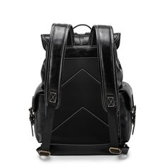 We are delighted to present our handmade vegan leather backpack, combining style with utility. Explore our new and contemporary Black Vintage Leather Backpack designed for both men and women. This resilient black PU leather backpack pays homage to the trendsetters of the past, offering a durable and fashionable accessory for the present. Embrace the fusion of timeless design and modern functionality with our handmade vegan leather backpack. This black vintage leather backpack is not just a tribu Black Faux Leather Backpack For On-the-go, Trendy Backpack With Leather Backing For On-the-go, Black Faux Leather Trendy Backpack, Large Capacity Faux Leather Standard Backpack, Trendy Black Faux Leather Backpack, Large Capacity Leather Backpack, Trendy Style, Trendy Backpack With Leather Backing, Black Faux Leather Backpack For School, Trendy Leather Backpack With Large Capacity