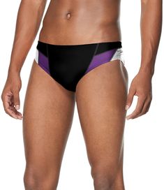 Fit & Design: Regular fit swim brief Constructed with recycled fabric for comfort without compromise Features Endurance+ chlorine-resistant fabric for durability Fully lined for comfort and modesty Drawcord waist provides a customizable fit Purple Swim Trunks For Beachwear, Purple Beachwear Swim Trunks, Sporty Brief Swim Trunks For Training, Fitted Swim Trunks For Training, Sports Nylon Swimwear In Purple, Sports Purple Nylon Swimwear, Purple Nylon Swimwear For Sports, Fitted Purple Sports Swimwear, Sporty Stretch Purple Swimwear