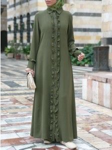 Abaya Designs Latest, Islamic Fashion Dresses, Moslem Fashion, Model Gamis, Muslimah Dress, Muslim Fashion Hijab Outfits, Islamic Dress, Muslim Women Fashion, Mode Abaya