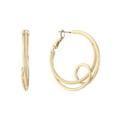 Features: HypoallergenicEarring Back: PostMetal Color: Gold ToneEarring Length: 40mmEarring Width: 4.5mmEarrings Style: Hoop EarringsCountry of Origin: Imported Twist Hoop Earrings, Monet Jewelry, Earrings Hoop, Earrings Color, Jewelry Gold, Gold Jewelry, Gold Bracelet, Gold Tones, Hoop Earrings