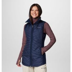 Getting brisk? Warm up in this lightweight vest featuring rain-and-stain-defying fabric, convenient hand pockets, and a 2-way zipper front for extra movement. Cozy Vest, Lightweight Vest, Outdoor Vest, Long Vest, Long Vests, Columbia Sportswear, 2 Way, Front Zipper, Columbia