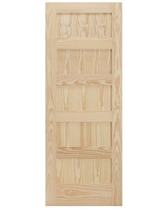 an unfinished wooden door on white background