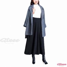 Qteee - High-Waisted Umbrella Skirt: Dance-inspired A-line Midi Skirt Chic A-line Winter Skirt, Chic Winter A-line Pleated Skirt, Chic A-line Winter Bottoms, Non-stretch Full Skirt For Winter, Casual Full Skirt Bottoms For Winter, Casual A-line Pleated Skirt For Winter, Elegant Non-stretch Winter Pleated Skirt, Casual Full Pleated Skirt For Winter, Trendy Long Skirt For Winter