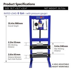 the product description is shown with measurements for each product and its features are indicated in this diagram