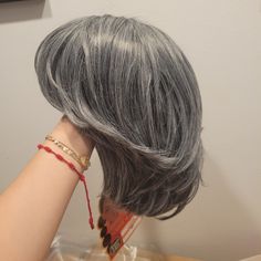 Grey And Black Wig New Grey Hair Topper, Gray Bob, Grey Wig, Wig Color, Hair Topper, Black Wig, Bob Wig, Tracksuit Women, Grey Hair