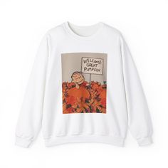 🎃🍁 Charlie Brown Great Pumpkin Crewneck - Celebrate Fall with a Classic Touch! 🍁🎃 Embrace the spirit of the season with our Charlie Brown Great Pumpkin Crewneck! Inspired by the beloved Peanuts special, this cozy crewneck features a classic design that pays homage to the iconic Great Pumpkin. Perfect for fans of Charlie Brown and fall festivities, this sweatshirt will keep you comfy and stylish all season long. Ideal for any situation, a unisex heavy blend crewneck sweatshirt is pure comfort. These garments are made from polyester and cotton. This combination helps designs come out looking fresh and beautiful. The collar is ribbed knit, so it retains its shape even after washing. There are no itchy side seams on these sweaters.  .: Made with a medium-heavy fabric blend of 50% cotton an Charlie Brown Great Pumpkin, Snoopy Great Pumpkin, Peanuts Sweatshirt, Pumpkin Crewneck, Pumpkin Tshirt, Great Pumpkin Charlie Brown, Great Pumpkin, Fall Festivities, Fall Festival