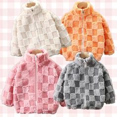 Kids plush jacket. Soft and warm. Perfect for winter! Winter Fleece Outerwear, Winter Fleece Outerwear With Fleece Lining, Fleece Jacket For Cold Weather And Winter, Warm Fleece Jacket For Winter, Winter Fleece Jacket For Cold Weather, Warm Fleece Outerwear For Winter, Warm Fleece Winter Outerwear, Warm Winter Fleece Outerwear, Fleece Outerwear With Long Sleeves