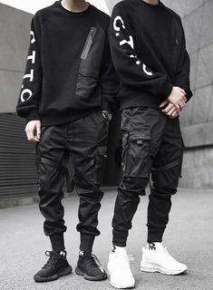 Hip Hop Cargo Pants, Techwear Fashion, Streetwear Pants, Streetwear Mode, Crazy Outfits, Joggers Pants, Tactical Pants, Streetwear Men, Long Trousers