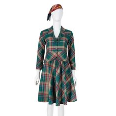 PRICES MAY VARY. Material: polyester Include: checked coat+skirt+scarf+necklace This retro Christmas plaid suit is made of soft fabric and has a festive atmosphere. You can wear it on Christmas Day. It is also a good choice for daily wear, or you can give it to your mother on Christmas Day. Occasion: Christmas, dance, party, shopping, work, you can wear a whole set of high-heeled shoes are a good choice. Please read the size chart carefully before purchasing, so that you can select the most appr