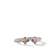 Expertly crafted with the highest quality materials, the Renaissance Ring features the primary gemstone Amethyst and secondary gemstone Diamond, set in luxurious 14K Yellow Gold and Sterling Silver. Its stunning purple hue and a total carat weight of 0.02 make it a standout piece from the Renaissance Collection. Diamond Sizes, High Jewelry, Jewel Tones, David Yurman, Chain Pendants, Blue Topaz, Women Rings, Topaz, Sterling Silver Rings