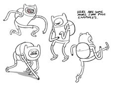 an image of some cartoon characters doing different things in the same drawing style as they appear to be dancing