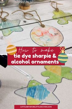 how to make tie dye sharpie and alcohol ornaments