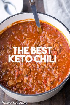 the best keto chili recipe in a pot