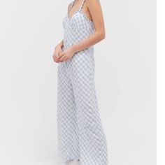 Jumpsuit Urban Outfitters Size; Medium Blue And White Plaid Never Worn, New With Tags Smoke Free Home Purchased For $80 White Tie-back Jumpsuits And Rompers For Summer, Casual Loungewear Jumpsuits And Rompers With Tie Back, Casual Fitted Jumpsuits And Rompers With Tie Back, Casual Jumpsuits And Rompers With Tie Back For Loungewear, Blue Sleeveless Tie Back Jumpsuit, Urban Outfitters Sleeveless Cotton Jumpsuit And Romper, Sleeveless Cotton Jumpsuits From Urban Outfitters, Sleeveless Cotton Jumpsuits And Rompers By Urban Outfitters, Spring Loungewear Jumpsuits With Tie Back