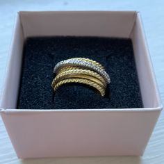 David Yurman Crossover Collection Ring - Yellow Gold - Diamond - 18k - Size 5.5 Pre-Owned Size: 5.5 Https://Www.Davidyurman.Com/Products/Womens/Womens-Rings/The-Crossover-Collection-Wide-Ring-With-Diamonds-In-18k-Yellow-G.Pdp.Html David Yurman Watch, Jewelry Roll Travel, Womens Rings, David Yurman Ring, Jewelry Roll, Cuff Watch, Wide Ring, David Yurman Jewelry, Diamond Quartz