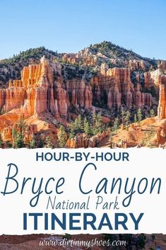 the best easy hikes in bruce canyon, colorado with text overlaying it