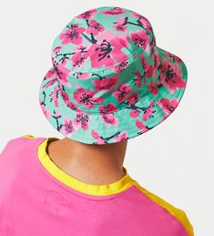 Let your love for Summer bloom with our AriZona Blossom Bucket Hat. Perfect for protecting you on a hot Summer day at the beach or keeping cool on the streets all while having your style completely intact! Cherry Blossom bucket hat Short brim One size fits most 100% Polyester Affordable Bohemian Bucket Hat For Festivals, Cheap Summer Bucket Sun Hat, Cheap Yellow Bucket Hat For Spring, Beachy Sun Hat For Spring Outdoor, Spring Beachy Sun Hat For Outdoor, Fun Sun Hat For Summer Outdoor, Fun Summer Sun Hat For Outdoor, Fun Summer Outdoor Sun Hat, Playful Spring Outdoor Hats