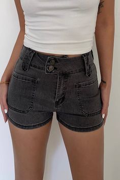 Item Type: BottomsMaterial: DenimPattern: PlainColor: Blue. Black. GraySize: XS. S.M.L.XL Size (CM): Length Hip Waist Thigh XS 28.5 72 54 44 S 29 76 58 46 M 29.5 80 62 48 L 30 84 66 50 XL 30.5 88 70 52 Casual Black Bottoms With Button Zip Fly, Trendy Black Bottoms With Button Zip Fly, Casual Black Bottoms With Button Closure, Casual Fitted Jean Shorts With Pockets, Black Casual Jeans With Button Closure, Medium Wash Casual Shorts With Button Zip Fly, Casual Medium Wash Jean Shorts With Button Zip Fly, Casual Medium Wash Shorts With Button Zip Fly, Casual Short Jeans With Button Zip Fly