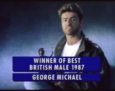 a man is standing in front of a tv screen with the words winner of best british male