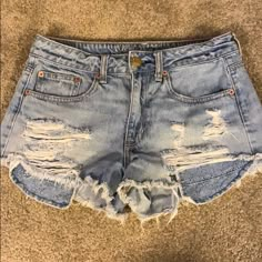 Never Worn American Eagle Distressed Jean Shorts With Cute Pocket Detail! Cute Jean Shorts, Jean Shorts American Eagle, American Eagle Jean Shorts, Cut Off Jean Shorts, Ripped Jean Shorts, Future Wardrobe, Ae Jeans, American Eagle Shorts, Distressed Jean Shorts