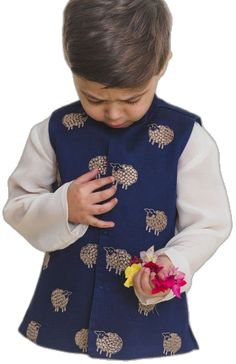 Designer Boys, Kurta Pajama, Boy Blue, Best Deal, White Cotton, Pajama Set, Glaze, Pajamas, Blue And White