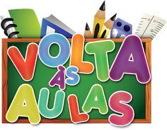 the words volta as auss in front of a blackboard with school supplies on it