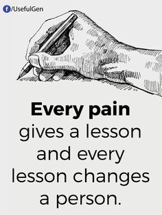 Every Pain Gives A Lesson, Think Positive, Think Positive Quotes, Quotes Positive, Positive Quotes, Inspirational Quotes, Quotes