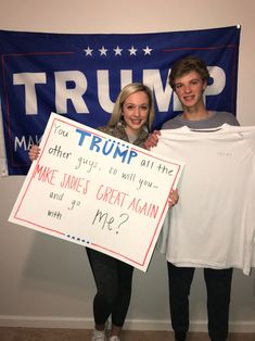 Sadie’s dance proposal prom promposal homecoming President Donald Trump Make America Great Again #MAGA Creative Prom Proposal Ideas, Sadie Hawkins Dance