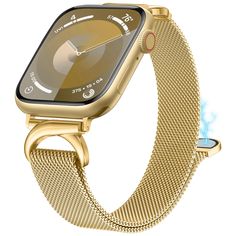 an image of a gold smart watch