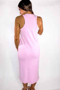 Unleash your inner fashionista with this Pink Tank Shift Midi Dress. Perfect for any occasion, this dress is not only comfy but also effortlessly stylish. So go ahead, make a statement and rock this dress with confidence! Fit: She is wearing her true size medium. Fits true to size. If in between sizes, size down. Cotton Stretch Midi Dress For Day Out, Chic Cotton Maxi Dress For Loungewear, Cotton Midi Dress With Stretch For Day Out, Chic Pink Sleeveless Cotton Dress, Chic Pink Cotton Sleeveless Dress, Casual Sleeveless Maxi Dress For Loungewear, Sleeveless Cotton Maxi Dress For Loungewear, Trendy Fitted Dress For Loungewear, Casual Stretch Longline Dresses