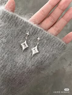 Gothic Y2k, Star Crystal, Silver Star Earrings, Gift For Bride, Dope Jewelry, Girly Accessories, Jewelry Earring, Popular Fashion