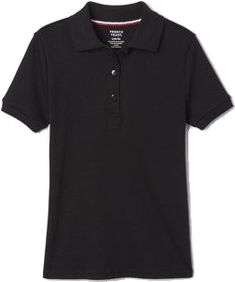 Preppy Black Cotton Top, Fitted Casual Polo Shirt For School, School Uniform Tops With Collar, Fitted Cotton Polo Shirt For School, Fitted Short Sleeve Polo Shirt For School, Preppy Cotton Polo Shirt For School, Classic Fitted School T-shirt, Fitted Collared School Uniform Tops, Classic Cotton Polo Shirt For School