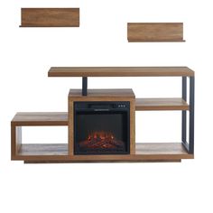 The fireplace incorporates a modern style shelf design, which not only has a stylish appearance and design, but also provides you with more space for storage and gives your whole house a more stylish style. Both sides of the cabinet provide storage space and the top can be used to hold your TV or other things, making it multi-purpose. Flame effect can be operated with or without heat, so you can enjoy the ambiance of the fireplace all year round. CASAINC 59-in W Espresso TV Stand with LED Corner Farmhouse Electric Fireplace, Espresso Tv Stand, Wall Electric Fireplace, Contemporary Tv Stand, Style Shelf, Electric Fireplace Tv Stand, Fireplace Tv Stand, Tv Stand Wood, Glass Front Door