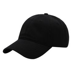 a black baseball cap is shown on a white background and has no image in it