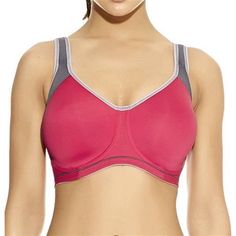 Nwt Freya 32h Us Sonic Underwire Molded Spacer Sports Bra Aa4892 Red 102820 Freya Sonic Underwire Molded Spacer Sports Bra Aa4892 32d Usa Red Step Up Your Performance In This Cool, Comfortable, Seamless Sports Bra With Great Support And A Versatile J-Hook Back. Inner Cup Support Slings Are Made Of Coolmax Which Dries Five Times Faster And Wicks Moisture Away From The Body. Gives Full Coverage. Contour Bra Has Wide Curvature Underwires That Support The Breasts And Are Lower At Underarm For Comfor Padded Activewear For Sports Events, Red Breathable Sports Bra, Red Sportswear Sports Bra, Red Moisture-wicking Sports Bra, 32d Bra, Seamless Sports Bra, Sport Bh, Moisture Wicking Fabric, Leotards