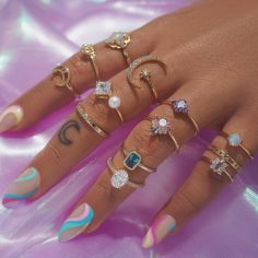 Twilight Ring, The Sun And The Moon, Sun And The Moon, Dream Nails, Best Acrylic Nails, Cz Diamond, Diamond Sizes, The Ring, Spectacles