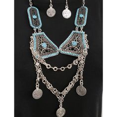 Boho Aztec Beaded Turquoise Statement Necklace & Earrings Set Silver Tone Brand New Boutique Item Earrings Included Lobster Clasp Adjustable Length 21", Drop 5.5" Please Refer To The Photos For More Details. If You Have Any Questions Feel Free To Ask. New To Poshmark? Sign Up With Code Mabery5 For $10 Off Your First Order. Turquoise Dangling Beads Costume Jewelry, Turquoise Costume Jewelry With Dangling Beads, Adjustable Turquoise Bohemian Jewelry Sets, Turquoise Metal Jewelry With Dangling Beads, Blue Metal Jewelry With Dangling Beads, Silver Beaded Dangle Jewelry Sets, Beaded Turquoise Metal Jewelry, Turquoise Beaded Metal Jewelry, Turquoise Bohemian Metal Jewelry Sets