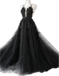 Sheer Prom Dress, Black Bridal Dresses, Prom Dresses Long Black, Black Lace Wedding Dress, Black Lace Wedding, Long Black Evening Dress, Black Lace Prom Dress, Black Wedding Gowns, Black Bridal