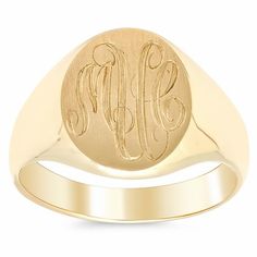 Womens Signet Rings Solid Back in 14kt Gold Oval Signet Ring With Engraving Option For Formal Occasions, Classic Yellow Gold Signet Ring With Oval Cabochon, Classic Yellow Gold Oval Cabochon Signet Ring, Oval Signet Ring With Initials For Formal Occasions, Oval Signet Ring With Polished Finish, Formal Signet Ring With Initials, Luxury Oval Signet Ring With Polished Finish, Oval 14k Gold Signet Ring With Initials, Classic Oval Signet Ring With Polished Finish