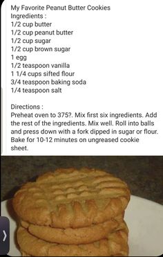 Cookie Recipes Chewy, Classic Peanut Butter Cookies, Cooking Cookies, Peanut Butter Cookie Recipe, Delicious Cookie Recipes, Easy Peanut Butter