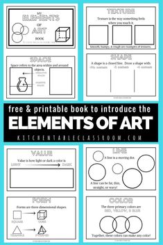 the elements of art worksheet for kids to learn and practice their artwork skills