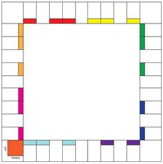 an image of a square with different colored squares in the middle and one on each side