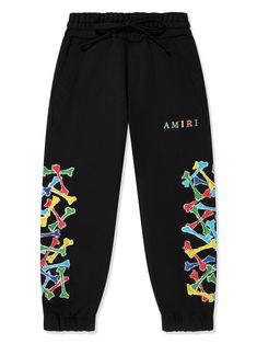 black/multicolour cotton sketch-style print logo print to the front appliqué logo elasticated drawstring waistband rear patch pocket straight leg elasticated ankles Children Sketch, Sketch Style, Casual Trousers, Boys Casual, Drawstring Waistband, Print Logo, Pants Black, Logo Print, Track Pants