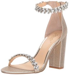 PRICES MAY VARY. Lightly Padded Extra Comfort Lekko wyściełany Comodidad extra, Hafif dolgulu Jewel Badgley Mischka, Badgley Mischka Shoes, Sandal Online, Heels Classy, Heeled Sandal, Wedding Heels, Evening Shoes, Badgley Mischka, Beautiful Shoes