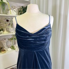 Stunning Like New Revelry Skye Velvet Dress In Royal Blue! This Maxi Dress Is Ready For Any Occasion, Especially If You Are A Bridesmaid! Still Listed On The Revelry Website As Well! Measurements Laying Flat Are 19in Bust, 18in Under-Bust, 20in Waist, 25in Hip, 55in Top To Bottom. Royal Blue Color, Velvet Dress, Royal Blue, Color Blue, Like New, Blue Color, Size 6, Maxi Dress, Velvet