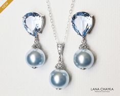 Wedding Light Blue Blush Blue Pearl Silver Earrings and Necklace Jewelry Set with .925 Sterling Silver Chain. EARRINGS are about 1.06 inch ( 2.7cm) long from top of earring stud to bottom. CHAIN is 18 inches (45.7cm) long. PENDANT is about 1.06 inch (2.7 cm) long including bail. JEWELRY SETS SECTION: https://www.etsy.com/shop/LanaChayka?ref=seller-platform-mcnav&section_id=18873488 BRIDAL EARRINGS SECTION: https://www.etsy.com/shop/LanaChayka?ref=seller-platform-mcnav§ion_id=11638940 BRIDAL JEWE Blue Wedding Jewelry With Matching Earrings, Blue Pearl Drop Jewelry For Gift, Blue Teardrop Jewelry For Wedding, Elegant Light Blue Jewelry For Gift, Blue Teardrop Wedding Jewelry, Elegant Light Blue Teardrop Jewelry, Formal Light Blue Dangle Jewelry, Blue Teardrop Jewelry For Formal Occasions, Blue Pearl Drop Jewelry For Wedding